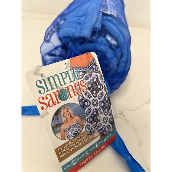 Simple Sarong Womens Towel Sarong Cover Up Button On New Beach Pool Gym Bath OS - Picture 1 of 6